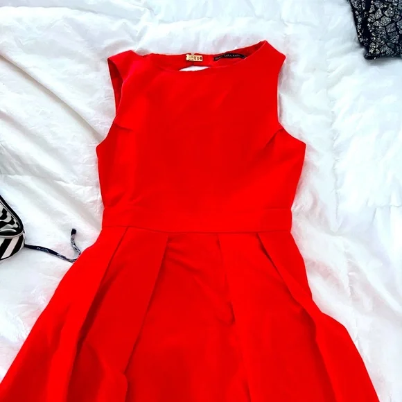zara skater dress red Red Zara Skater dress